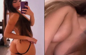 Giulia Rosa pelada mostrando tudo, exibindo seu corpo bronzeado e seus seios fartos balançando sensualmente.