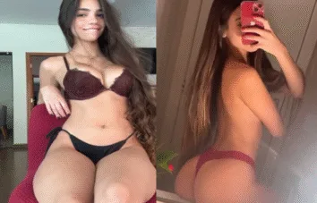Giulia Rosa só de calcinha, se exibindo toda