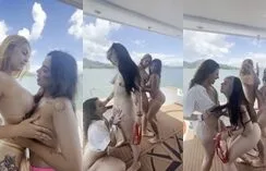 Kinechan e suas amigas transando gostoso na lancha