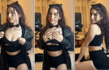 Ninfetinha Catarina Paolino vestida de coelhinha