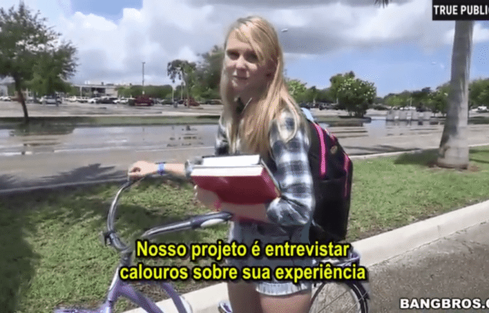 Pornô com legenda estudante sendo fodida dentro da van