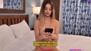 Xvideo legendado irmã gravando video para o OnlyFans com o irmão dotado, vídeo caseiro cheio de tesão e putaria entre ir