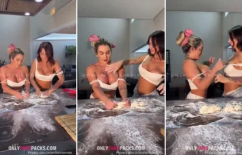 Mari Reis e Karol Rosalin se pegando na cozinha